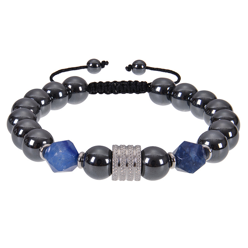 1:A Sodalite and Black Magnetic Stone
