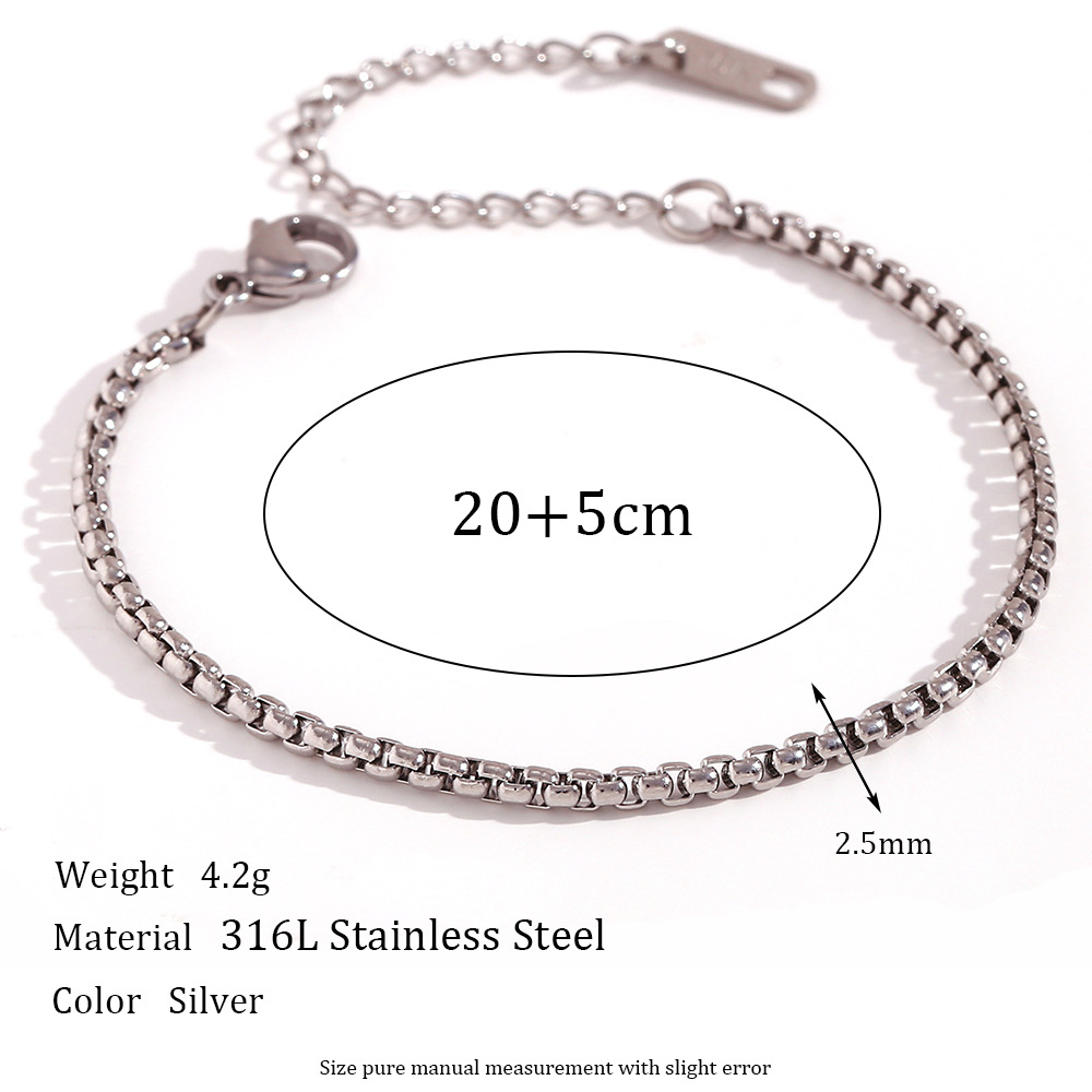 2mm square pearl chain