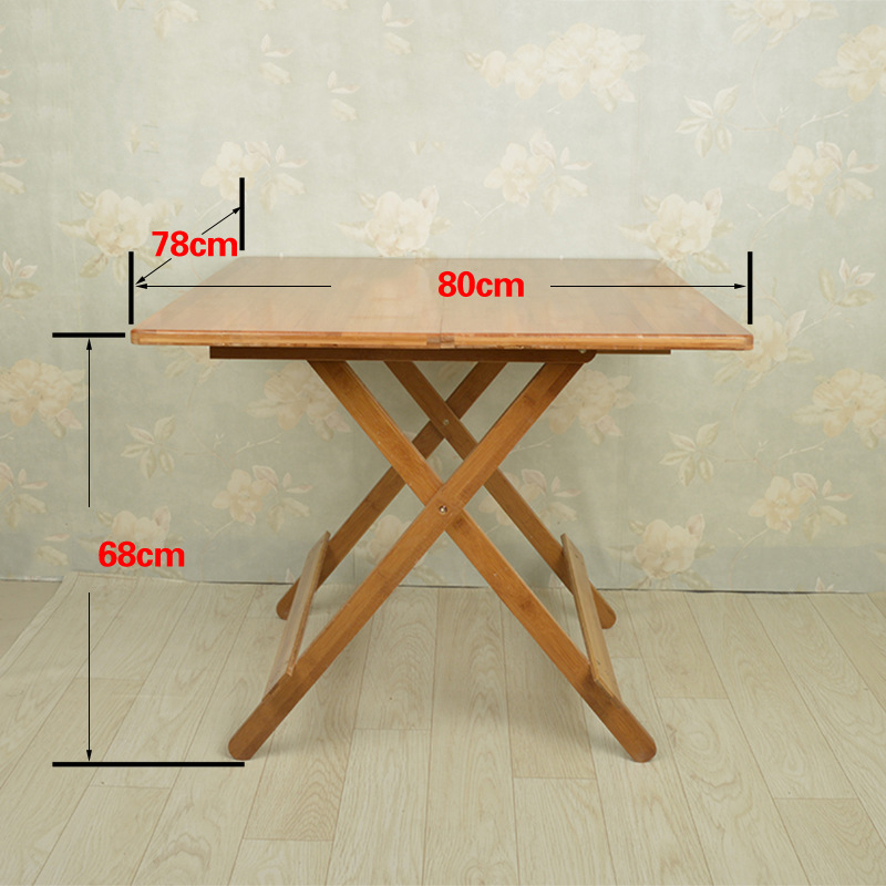 Solid wood square table 80cm