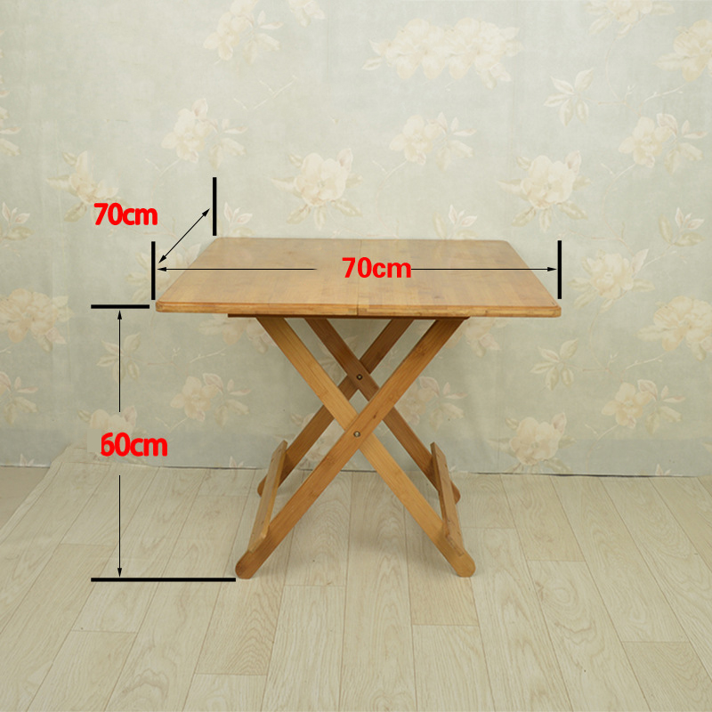 Solid wood square table 70cm