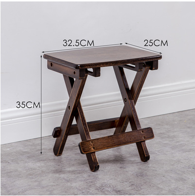 Thick brown folding stool