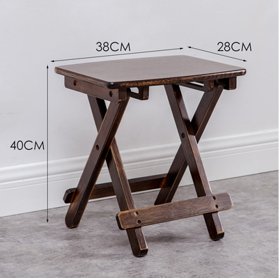 Thickened brown large folding stool
