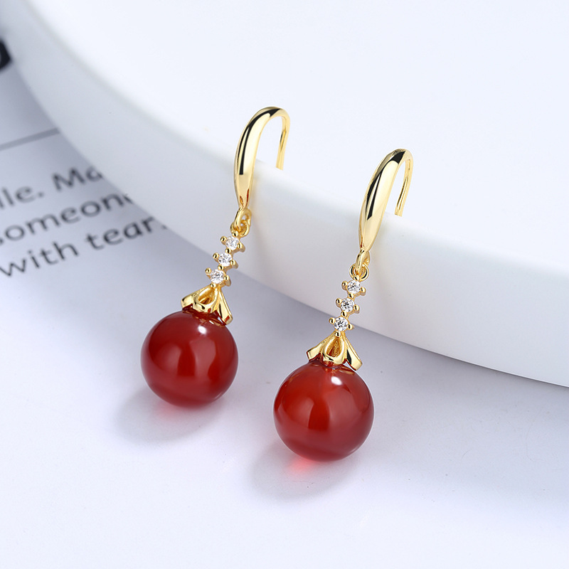 6:Yellow gold - red agate