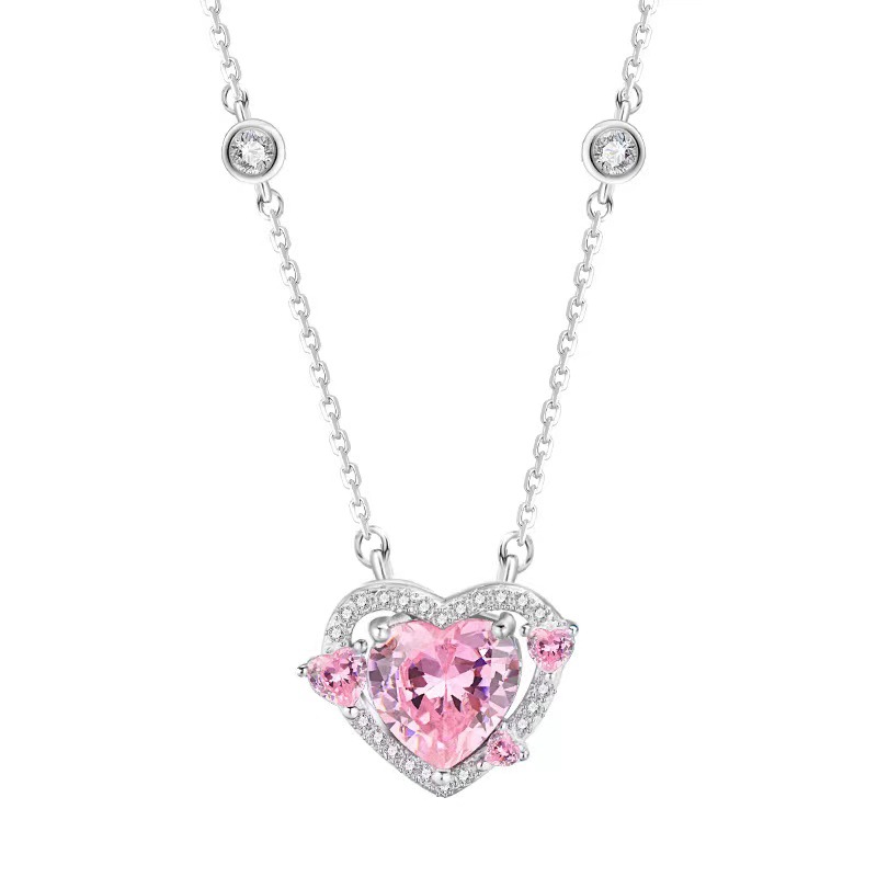 Necklace (pink diamond)40X5CM