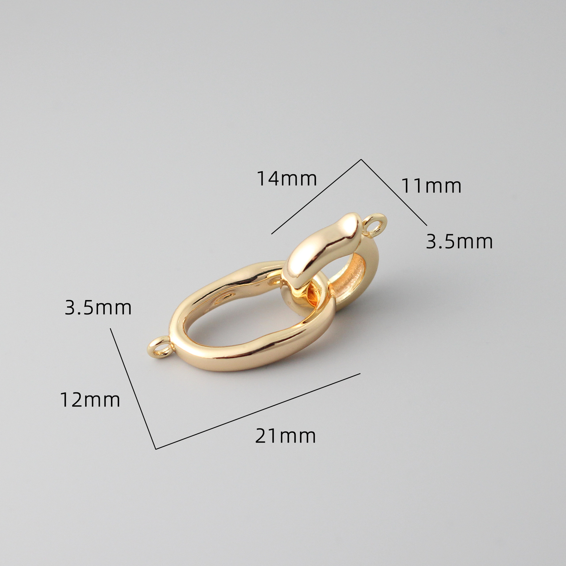 18k gold plated (oval link)