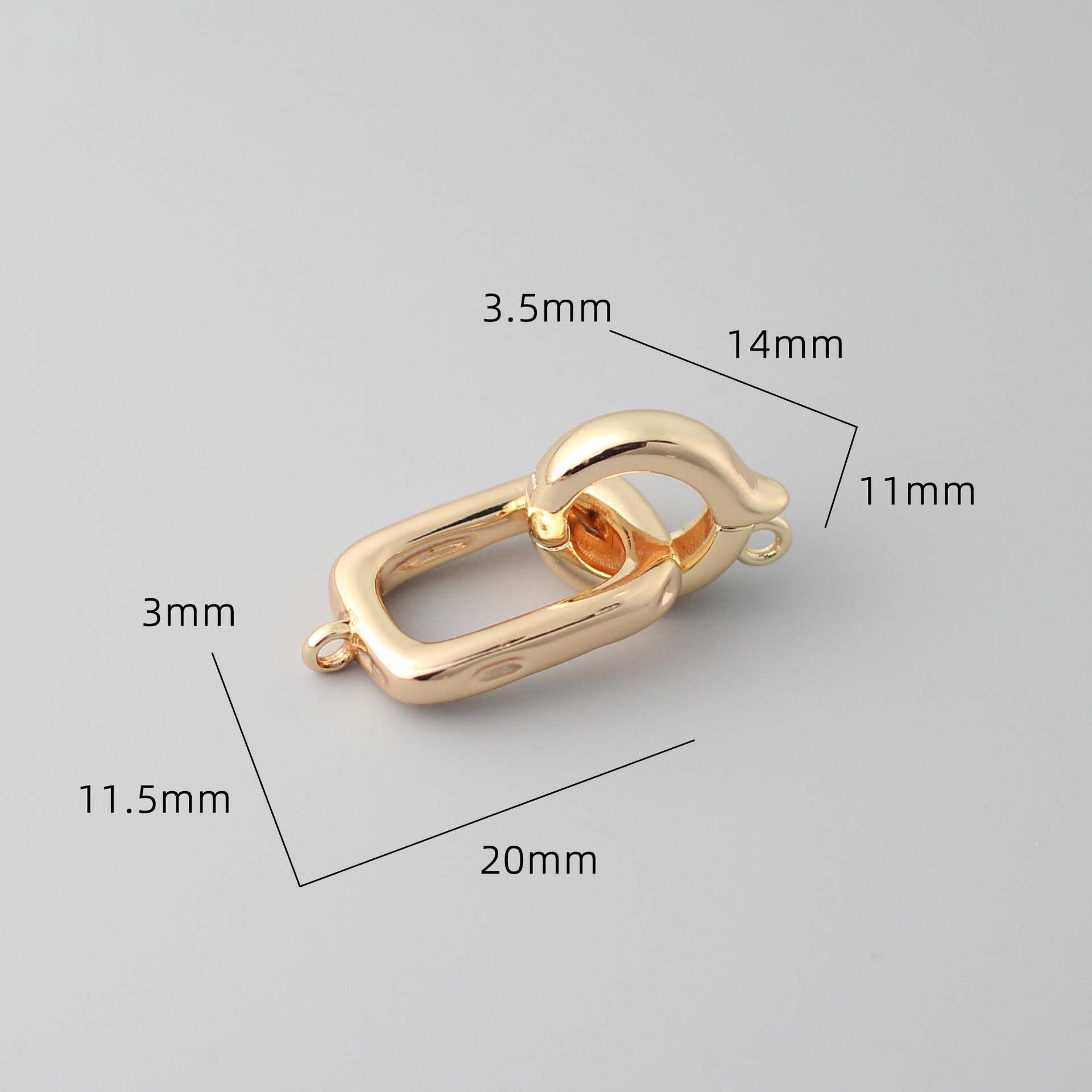 Plated 18k gold (square buckle)