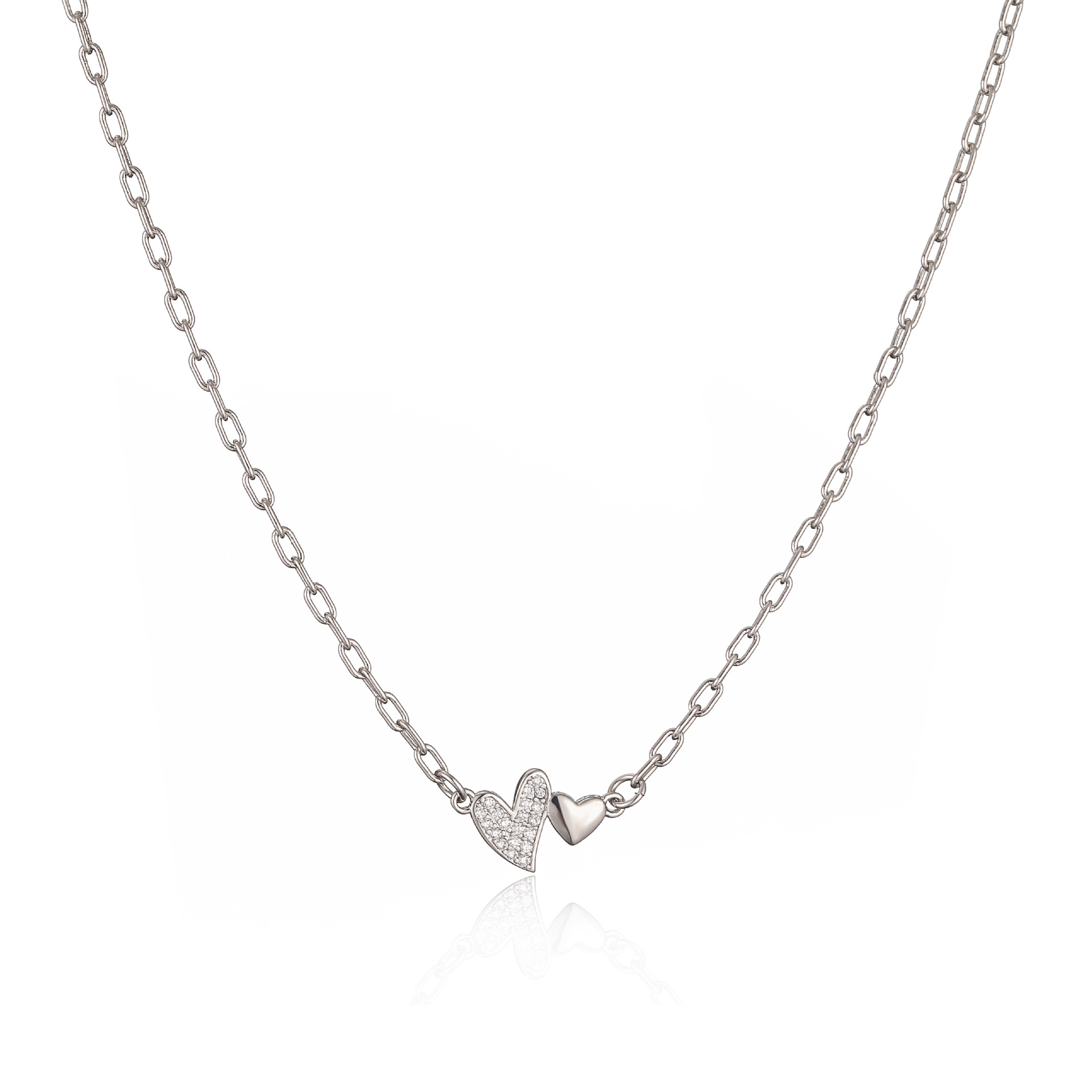 1:Platinum necklace-40x5CM