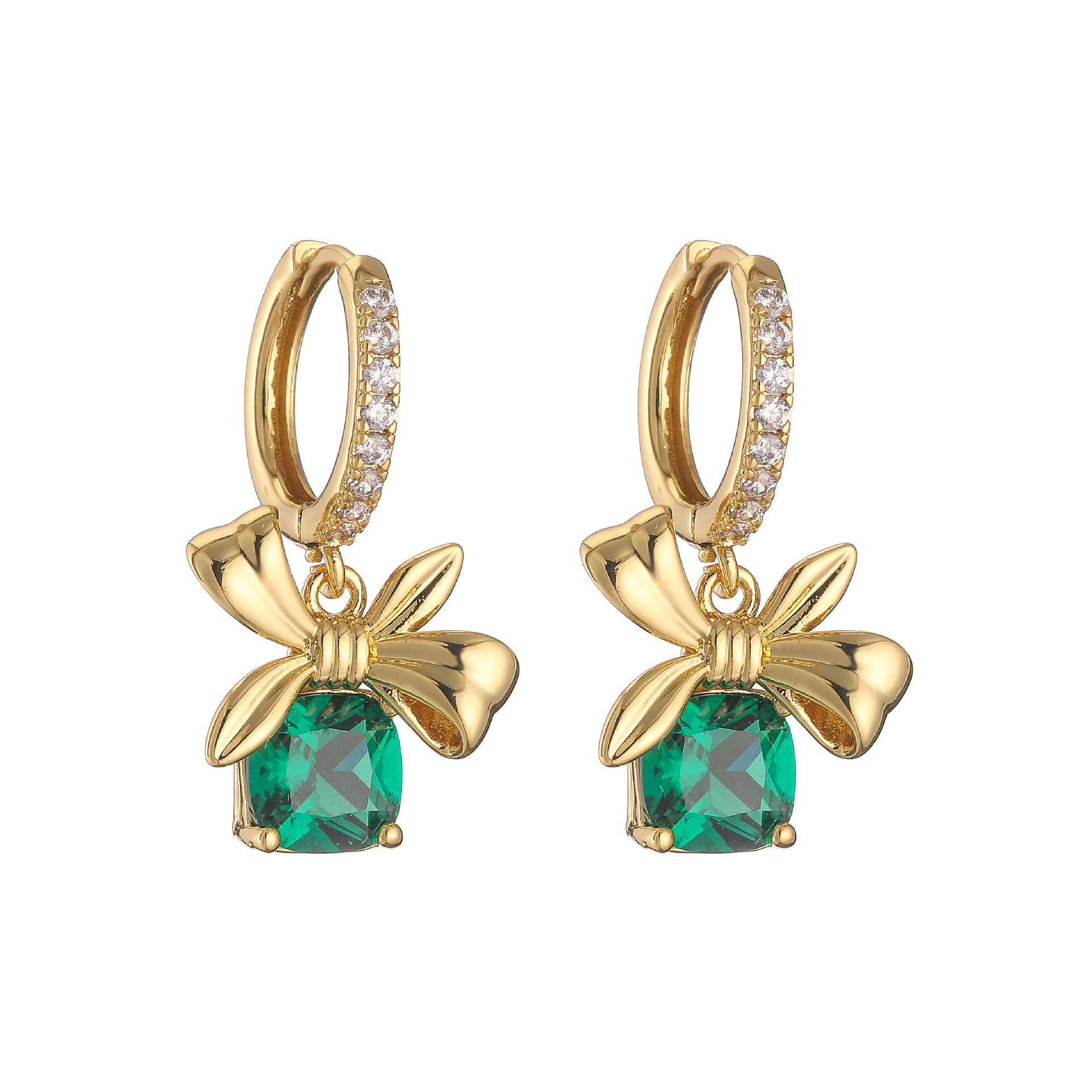 4:Green earrings