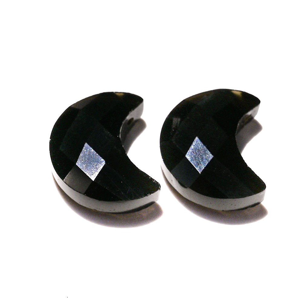 Black Obsidian Small Moon (10X15mm)