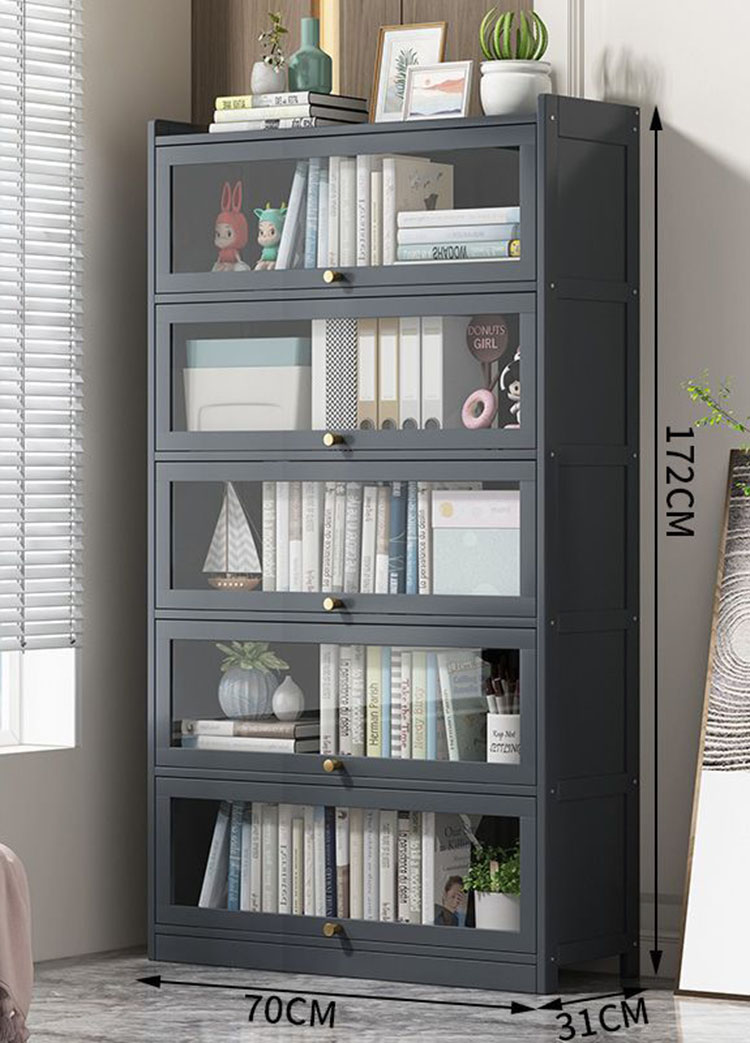 Six-floor 70cm bookcase (grey)
