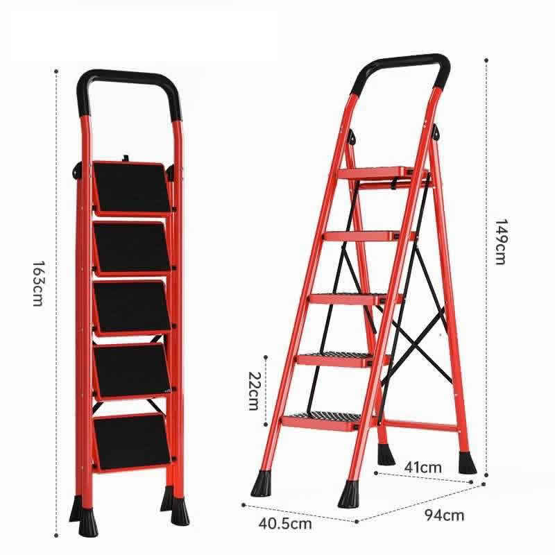 red-Five-step ladder