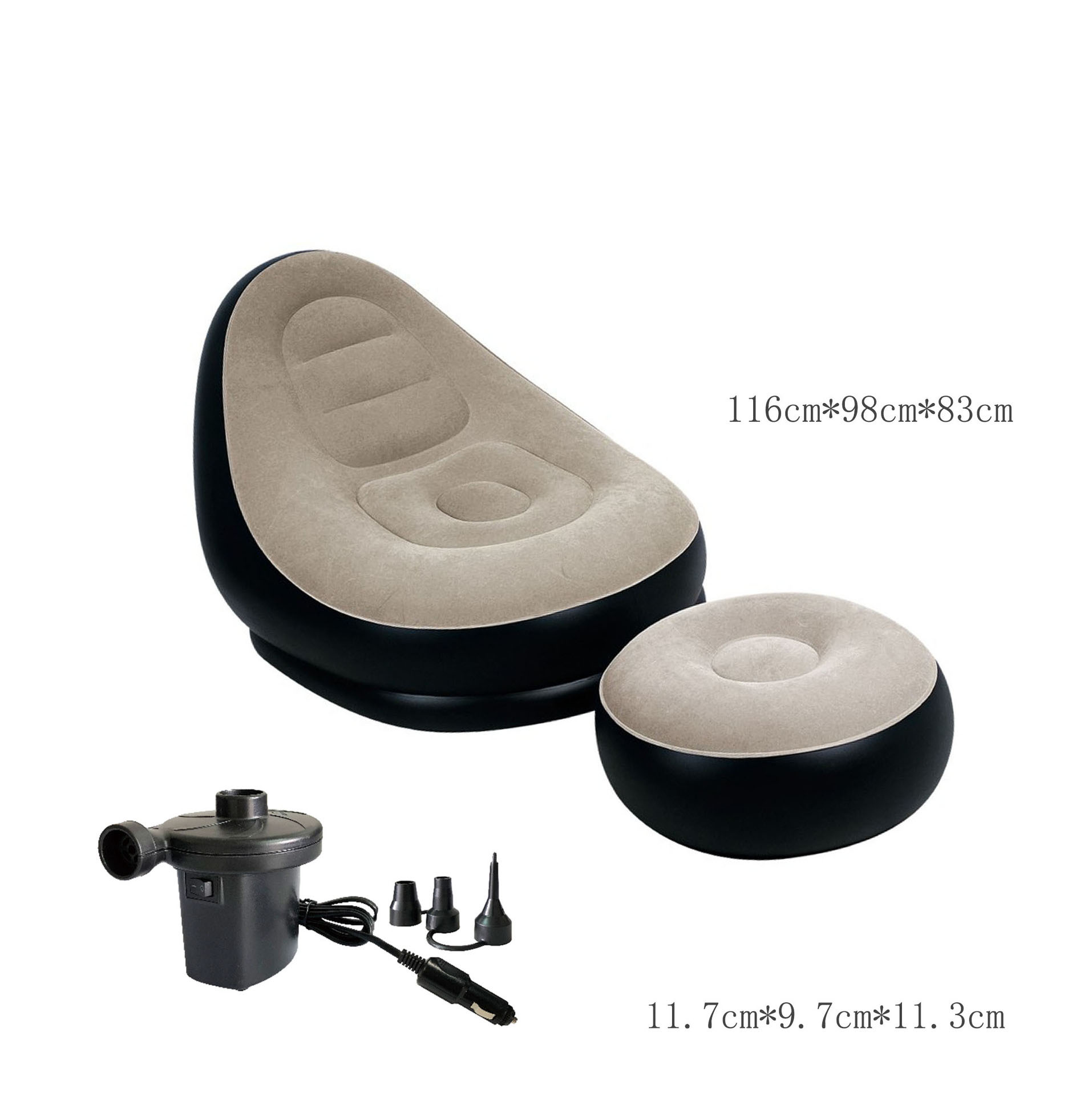Luxury pedal sofa ( 116 * 98 * 83cm ) 27449 ( with car inflatable pump )