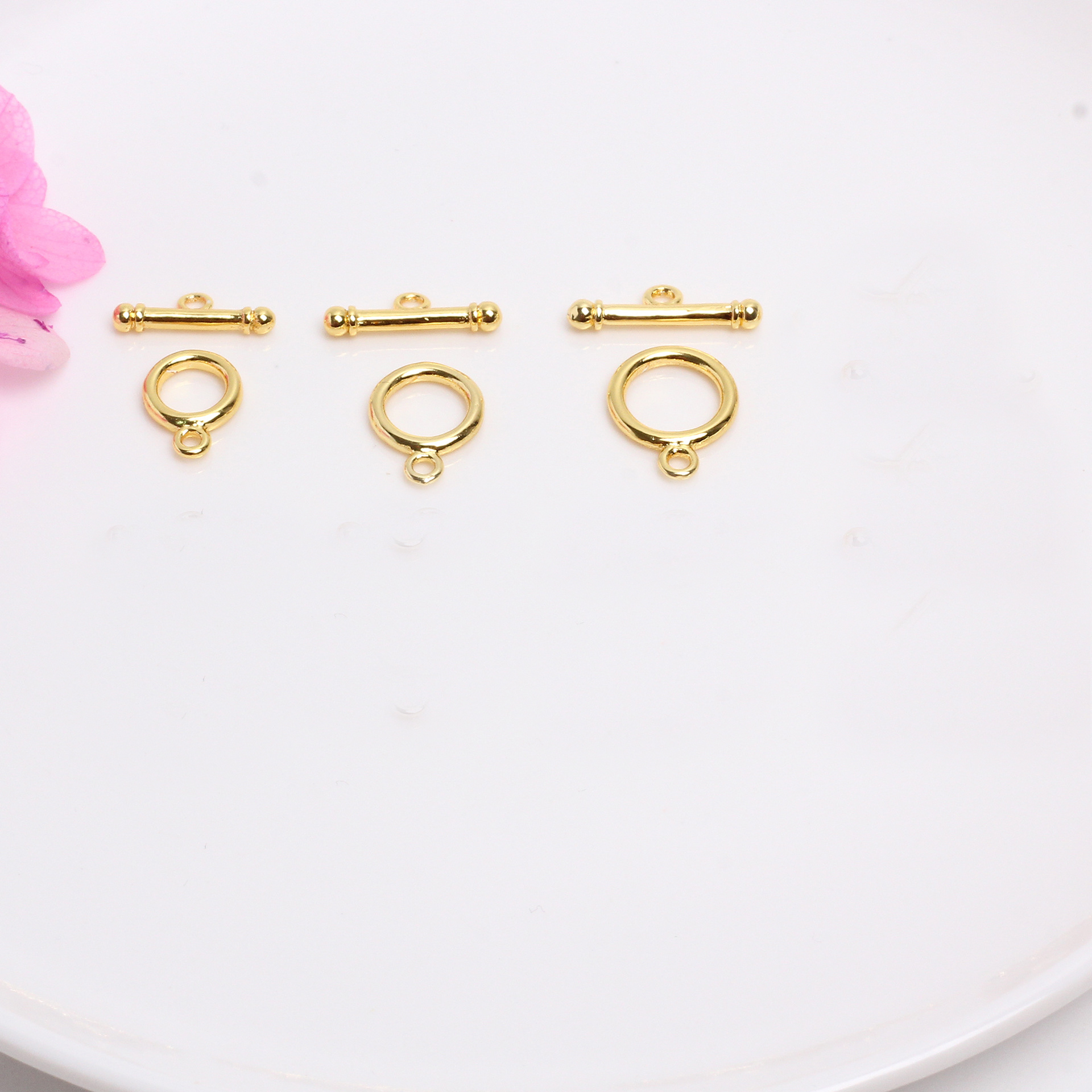 E 18K gold  plated  12mm
