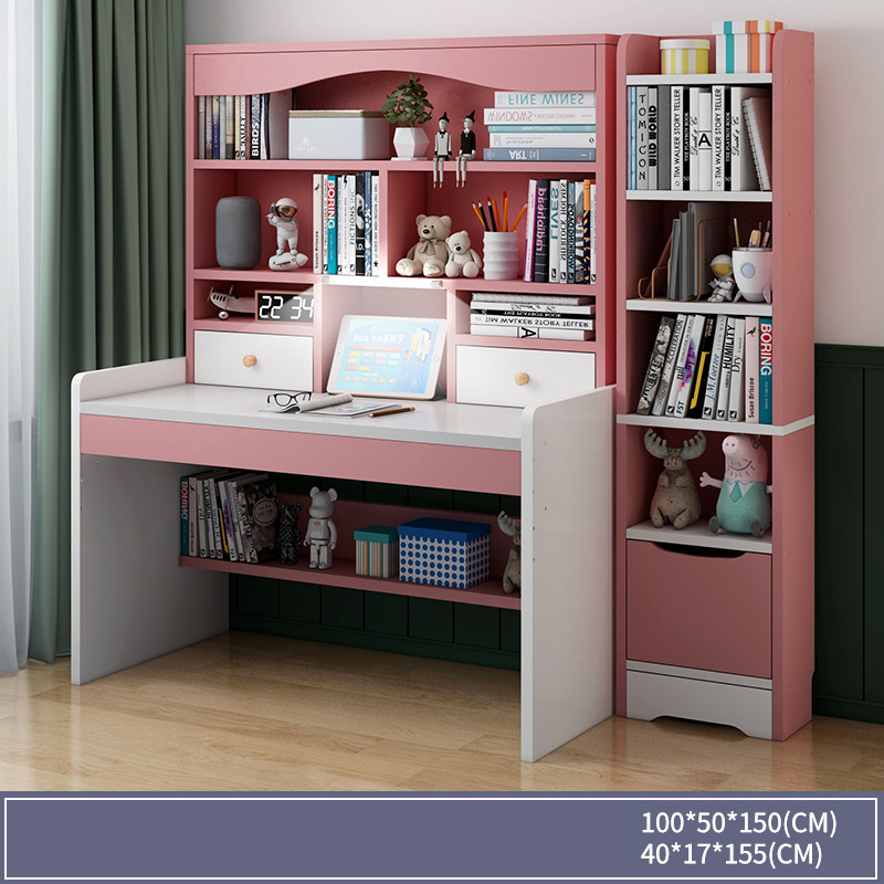 100 Pink with light and bookcase