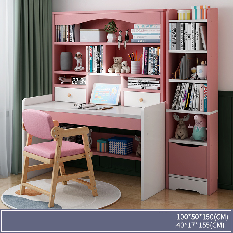 100 pink with light   bookcase   solid wood chair