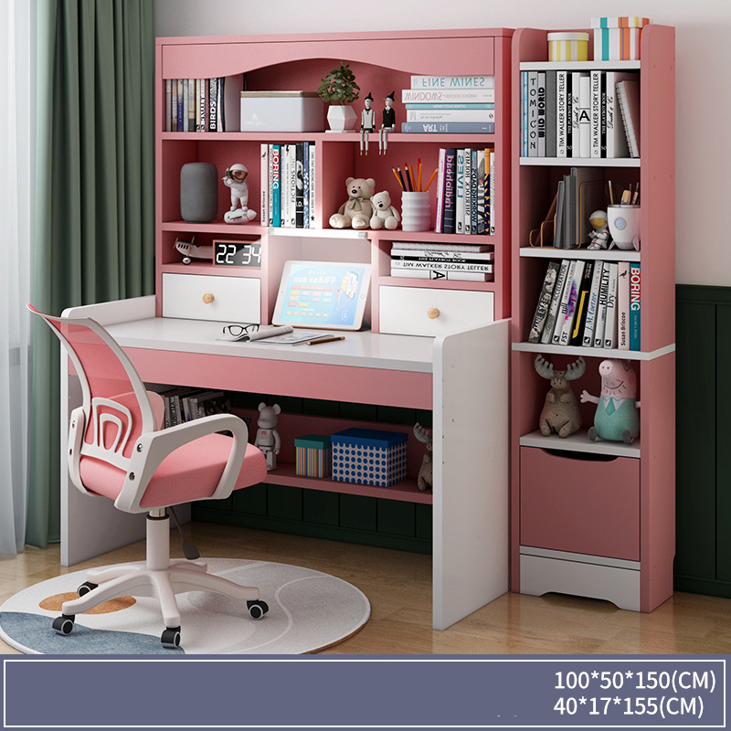 100 pink with light   bookcase   study chair