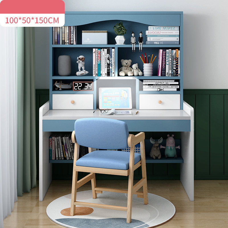 100 blue with light   solid wood chair
