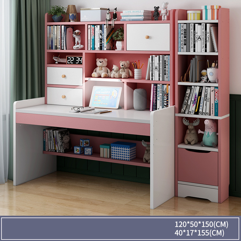120 pink with light   bookcase