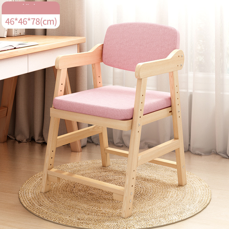 Pink solid wood chair