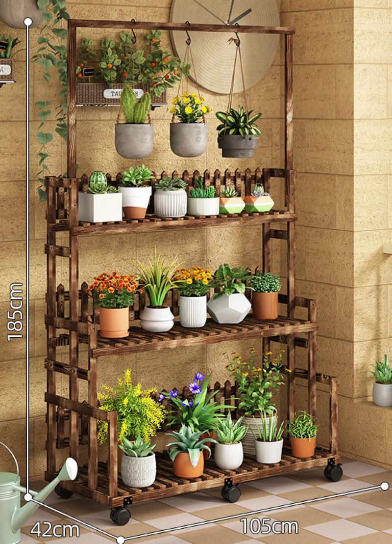 Thickened hanging basket model-3 layers 105cm-with wheels