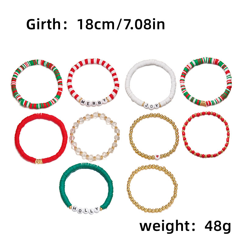 Christmas bracelet 10-piece set