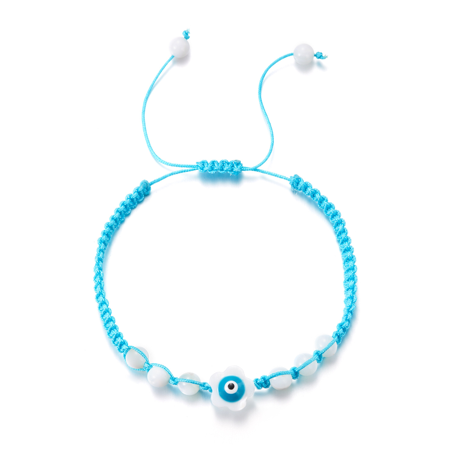 Light blue flower eye bracelet