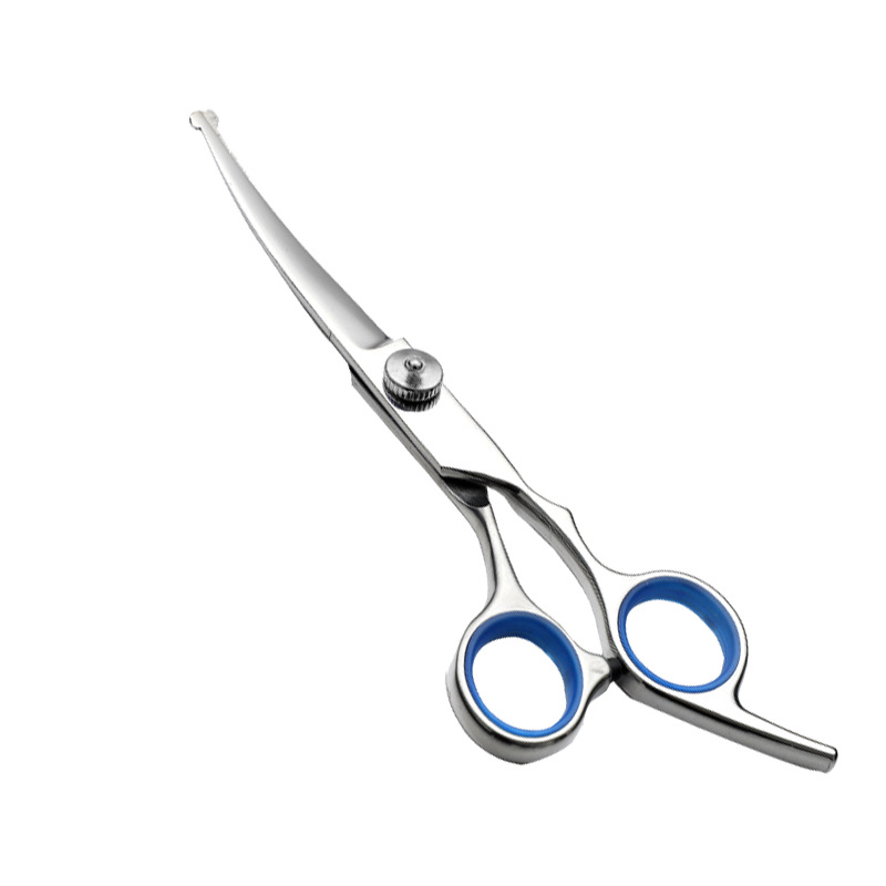 Upper bent scissors [White screw and blue ring]