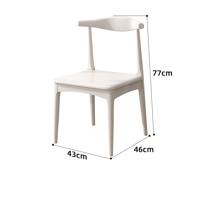 Solid wood horn chair white