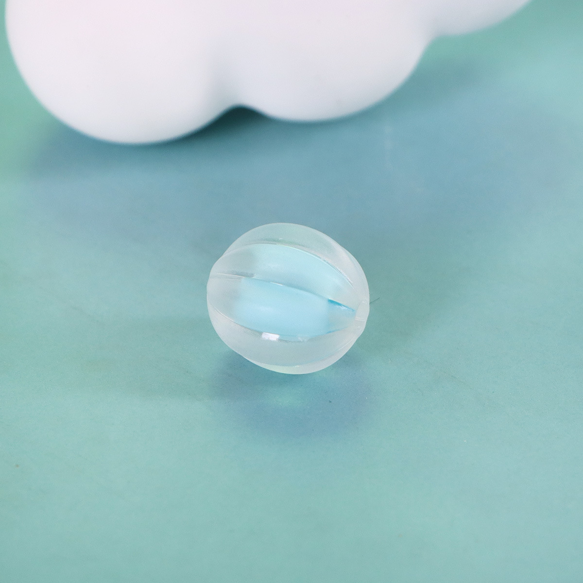 12mm frosted sky blue