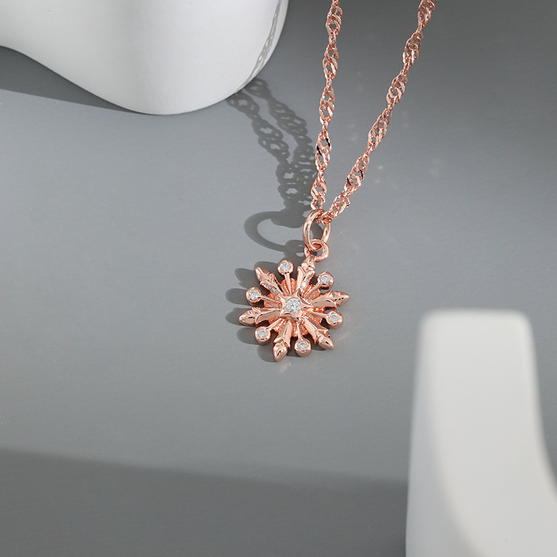 Rose gold finished product ( with water wave chain