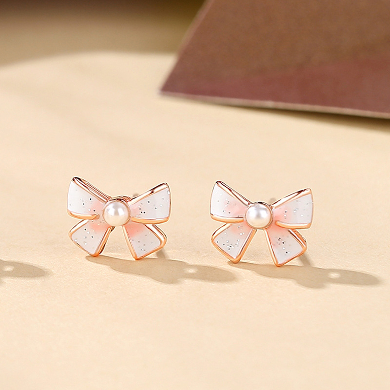 4:Bow Rose gold-8.83 x 6.57 mm