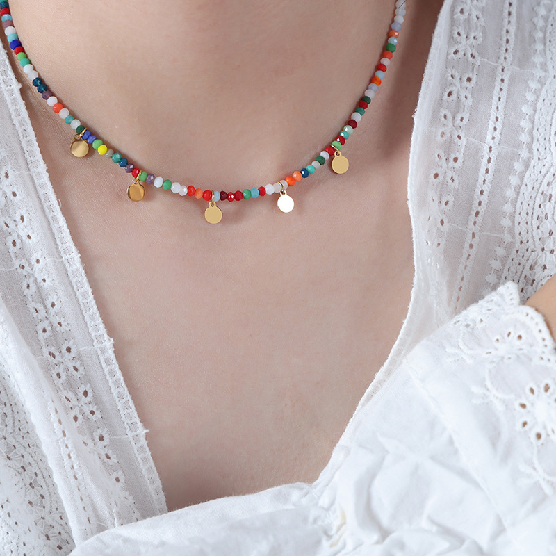 P1624- Colorful beaded necklace