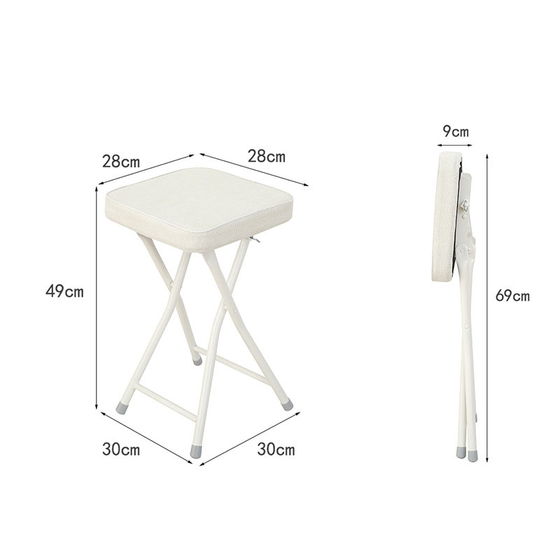 Folding stool beige white