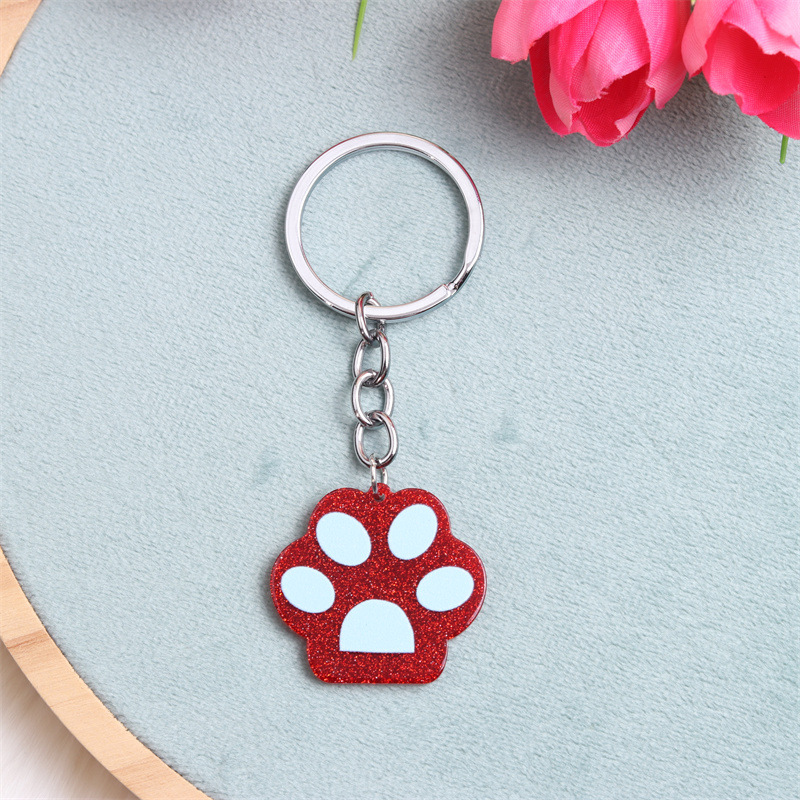 Red and blue dog PAWS :8.8x3.7cm