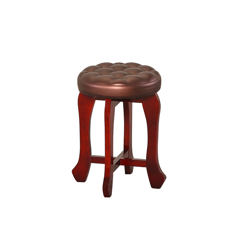 Red brown round stool