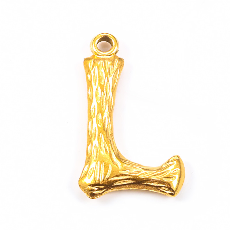 18K gold plated-L