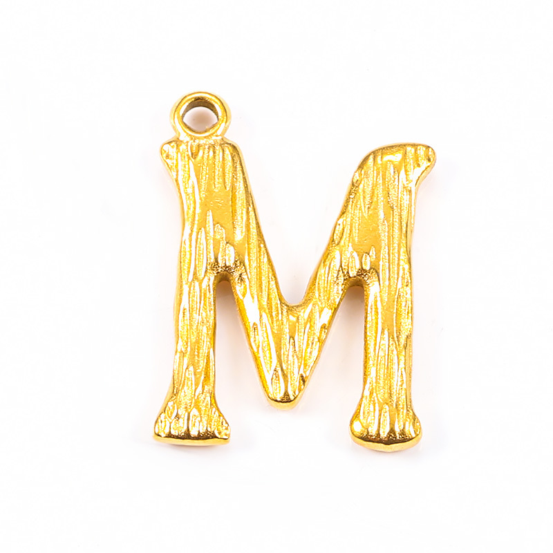 18K gold plated-M