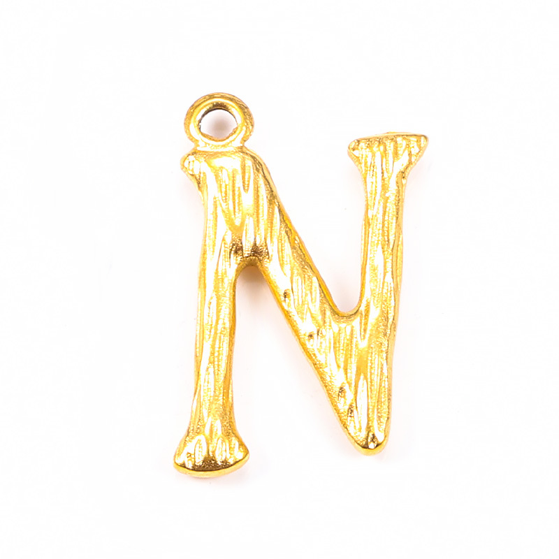 18K gold plated-N