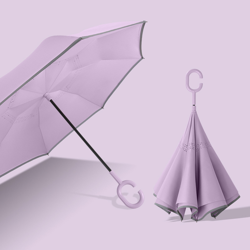 Fragrant taro purple-color manual reverse umbrella