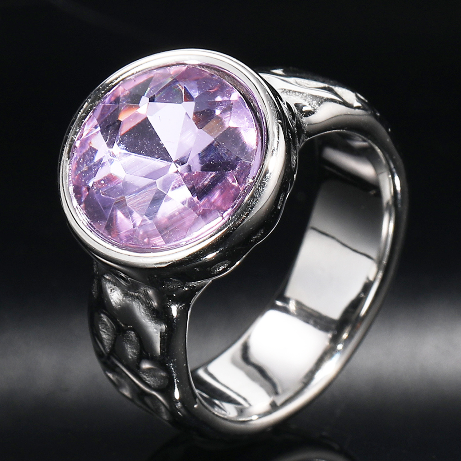 Steel purple stone