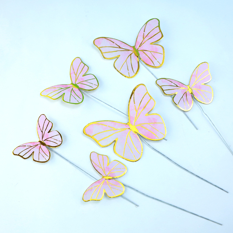 Butterfly - Pink -6 pieces