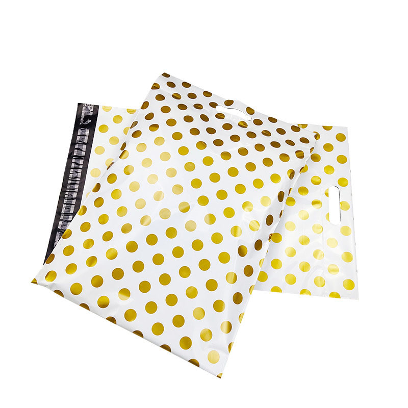 Gold polka Dots (portable) 35*45+6+4cm (100/ bag)