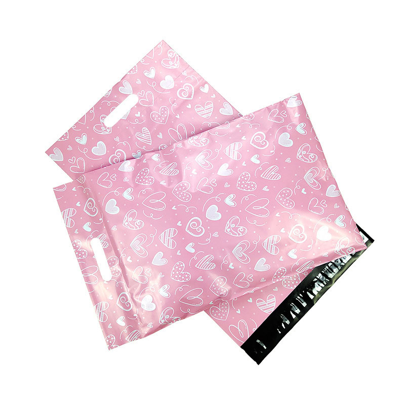 Pink Heart Hand withdrawal 30*41+7+4cm (100/ bag)