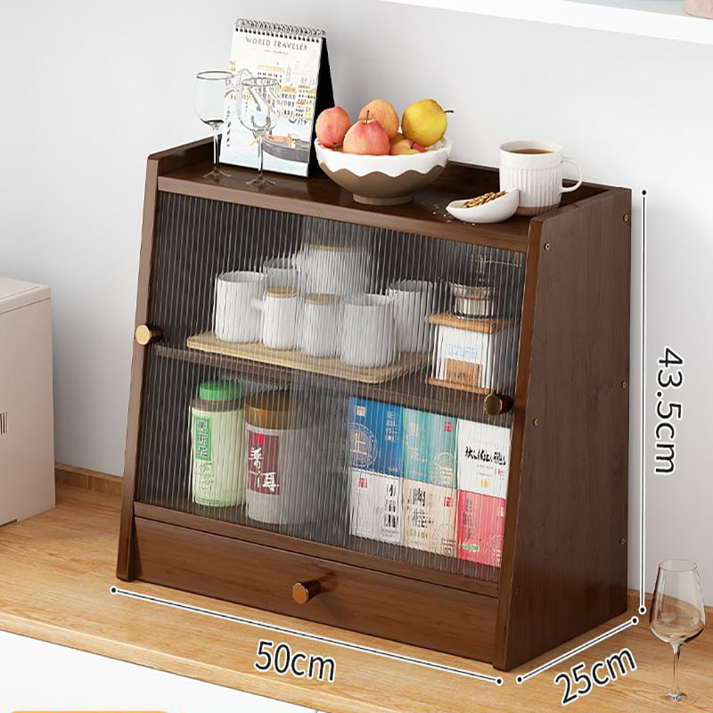 three layers 50 length (Door with drawer) Desktop trapezoidal shelving