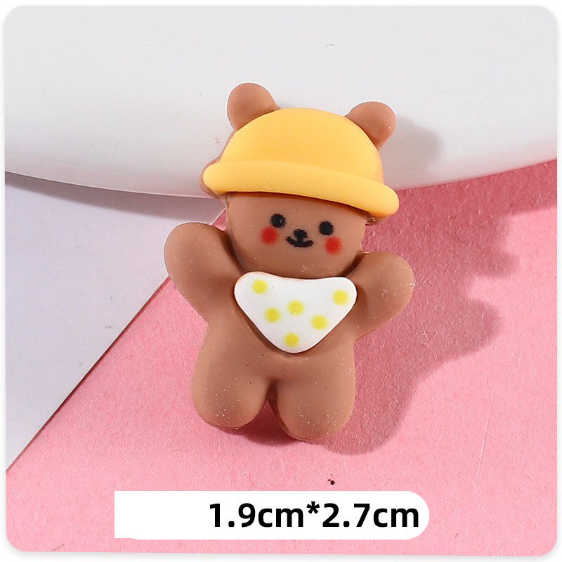 Solid colored bear with hat