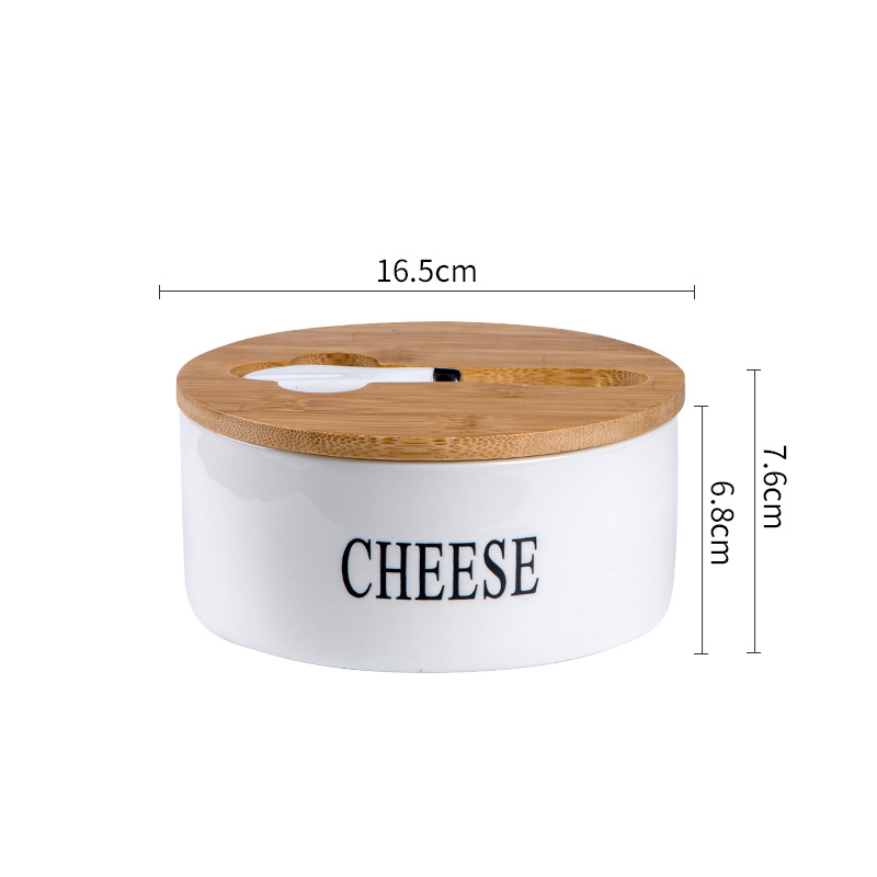 700ML round cheese box with hole knife