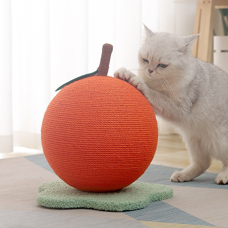 The orange cat catches the ball(large)(27*27*33cm)