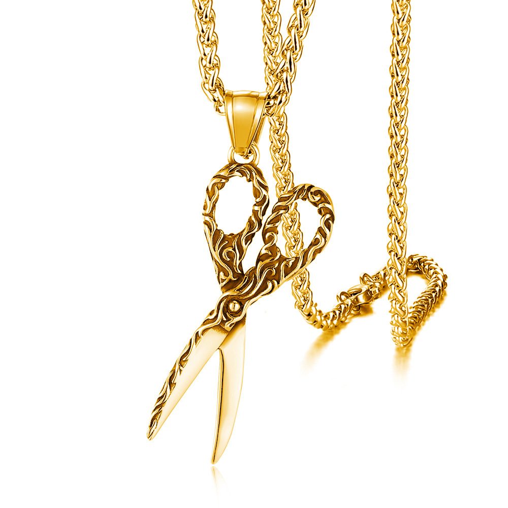 Golden pendant + 70cm keel chain