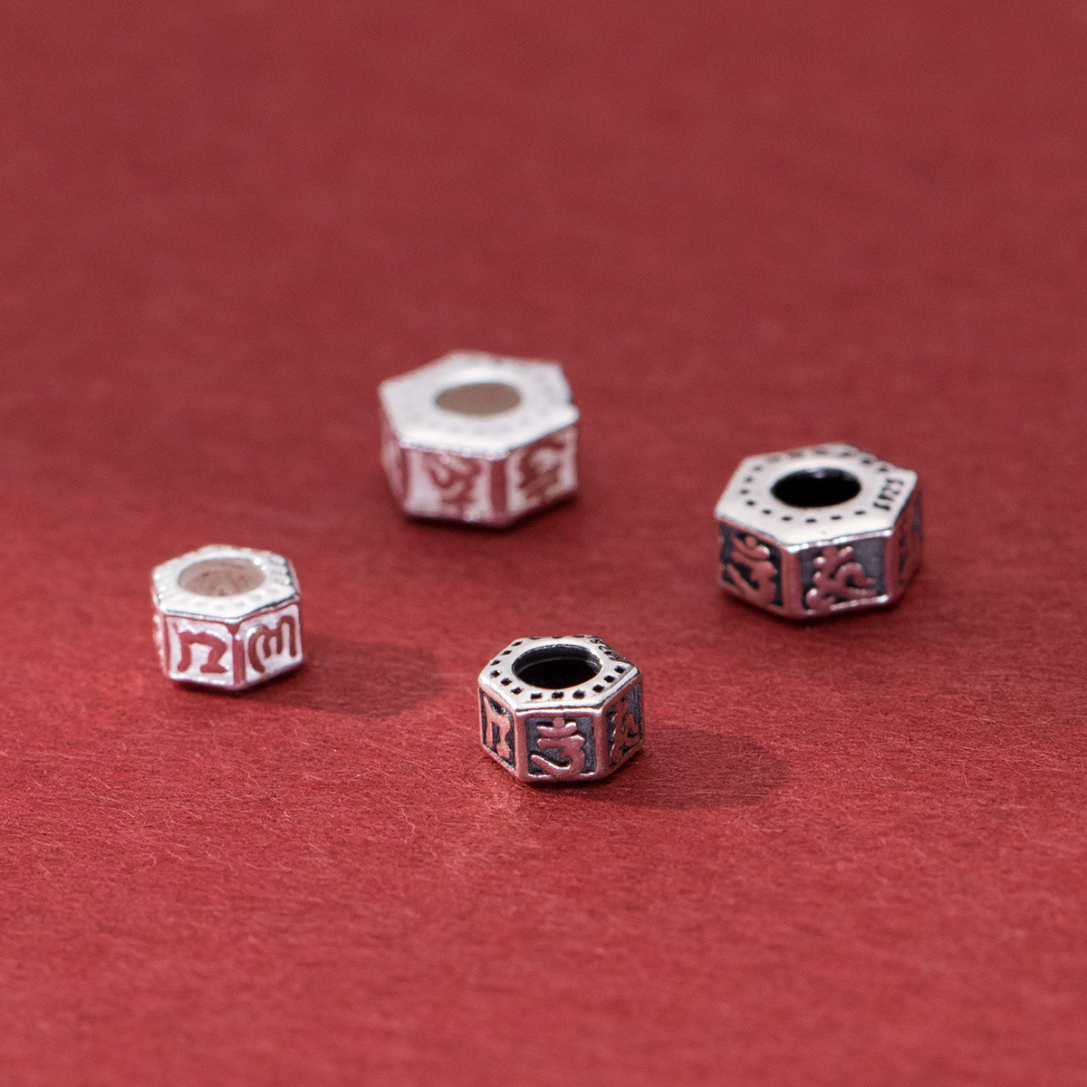 Plain silver small 6*3.5mm hole 3mm