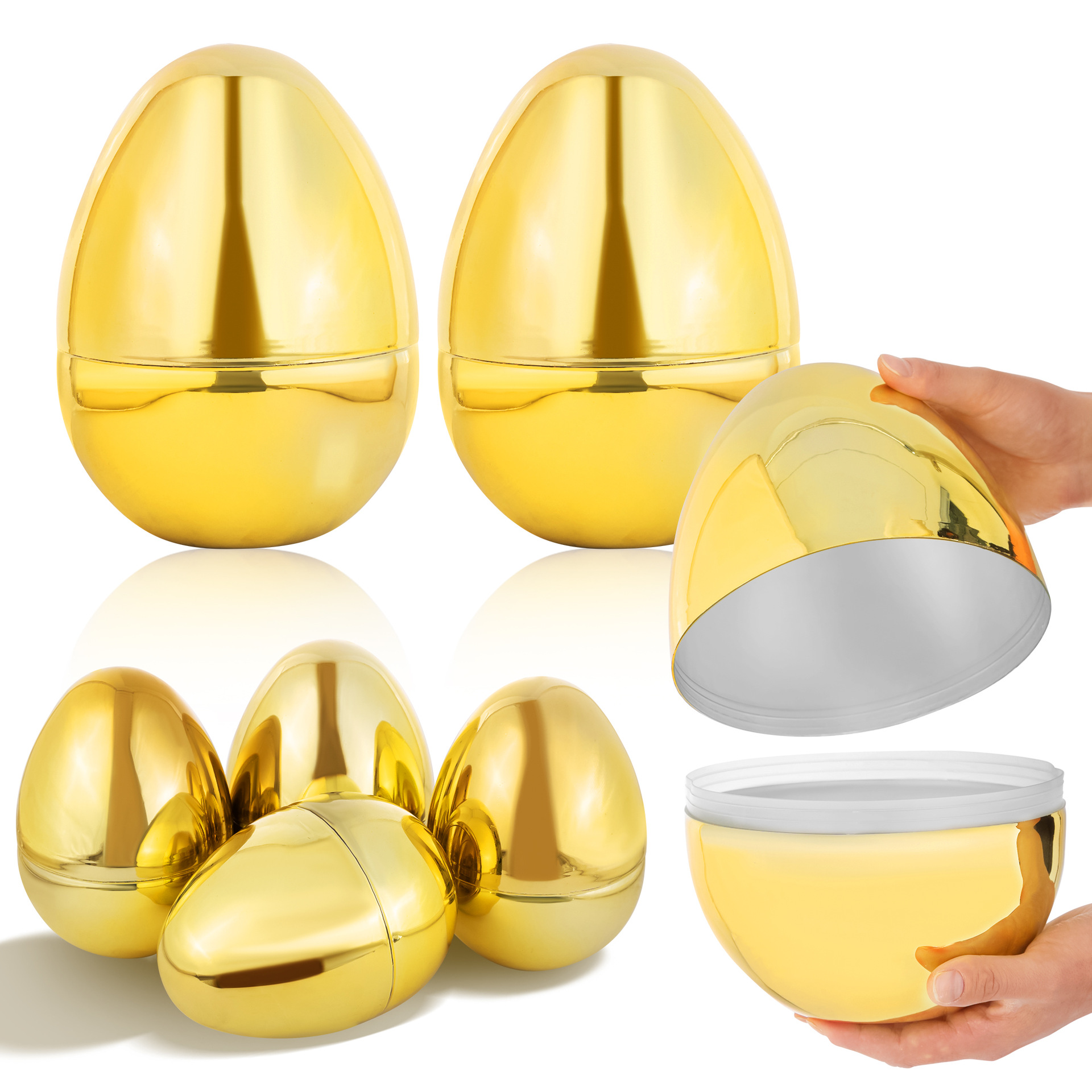 Height 25cm electroplated egg